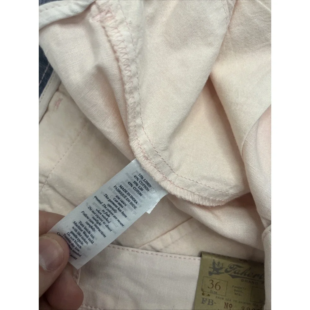 NWT FAHERTY Mens Shorts Summer Pink 36 Malibu Chino $98 MBC0007